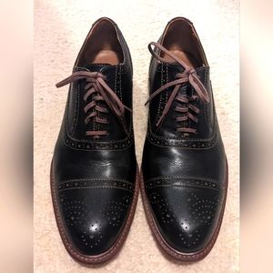 Men's Warfield & Grand Black Leather Dress Shoes, Size 9